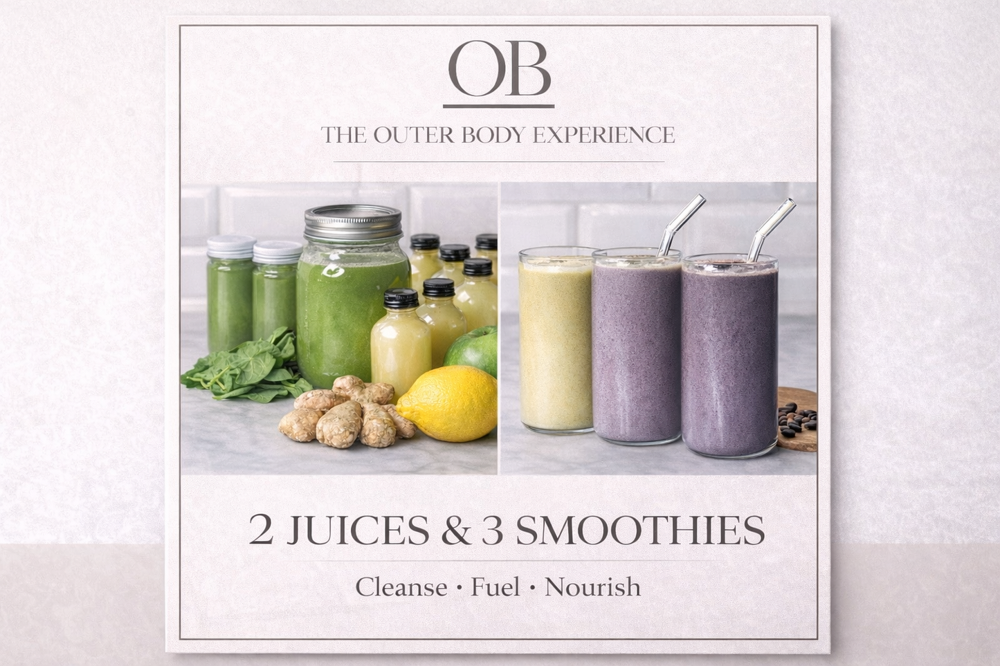 2 Juices & 3 Smoothies Digital Recipe Guide